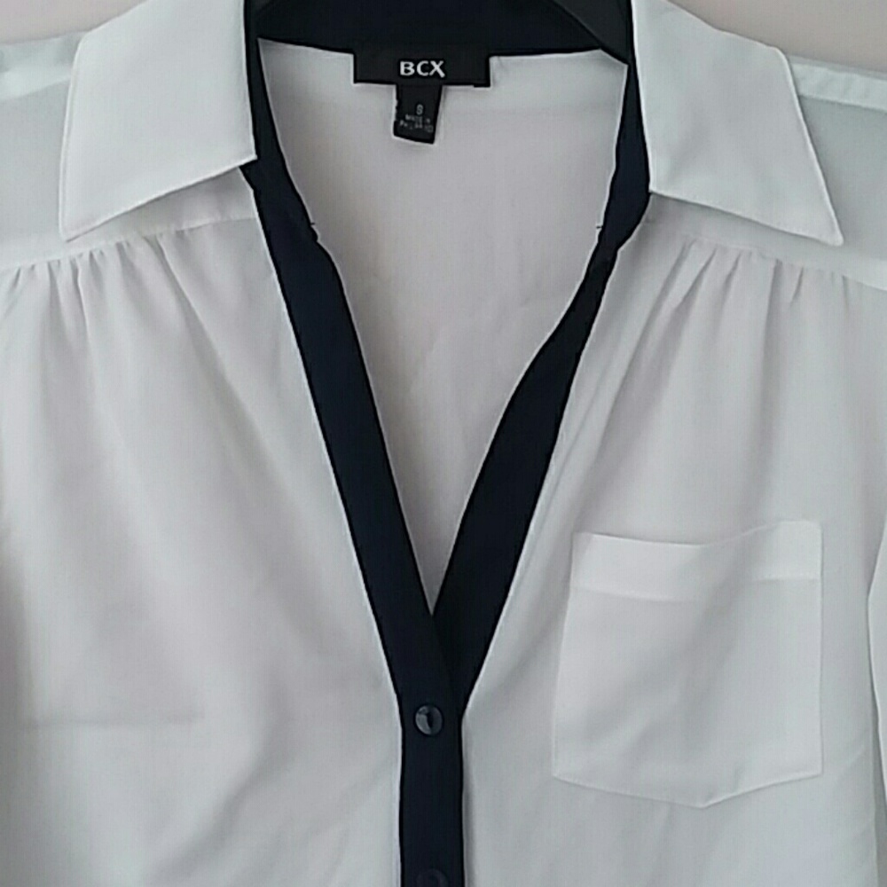BCX color block sheer tunic Small - Picture 3 of 7
